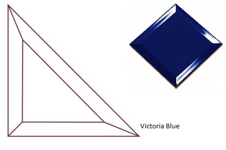 Silk Diamantato Triangolo Victoria Blue