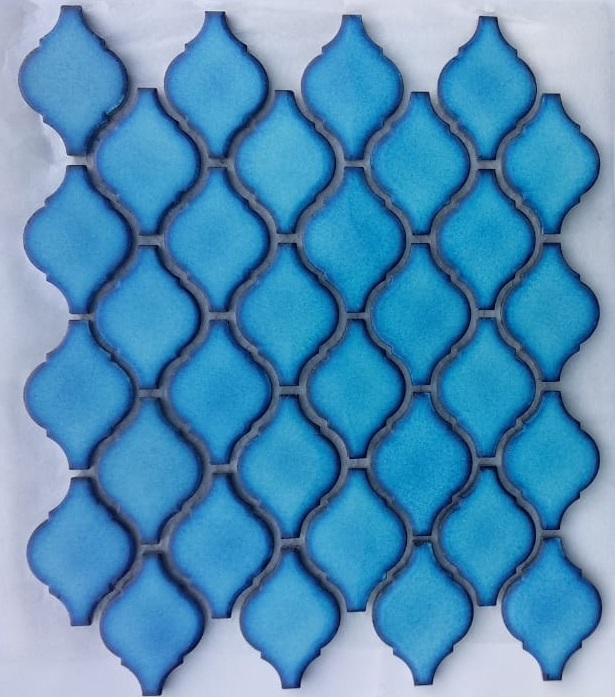 Mosaics Lantern Safi B04 Blue Umbra glossy