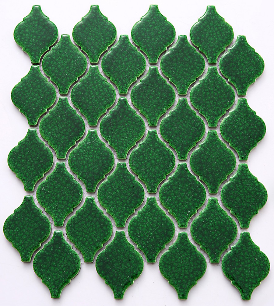 Mosaics Lantern Safi A16 Green Art crackle